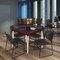Regency Kahlo Square Table & Chair Sets, 42 W, 42 L, 29 H, Wood, Metal, Polypropylene Top, Mahogany TPL4242MHCM44BK - alternate 1